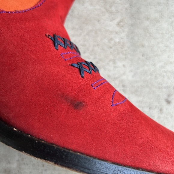 Vintage 1990’s Circle S vibrant bold leather western boots 8 medium - Picture 6 of 6